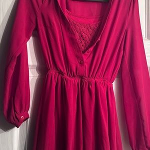 Charlotte Russe Red Lace Detail Dress